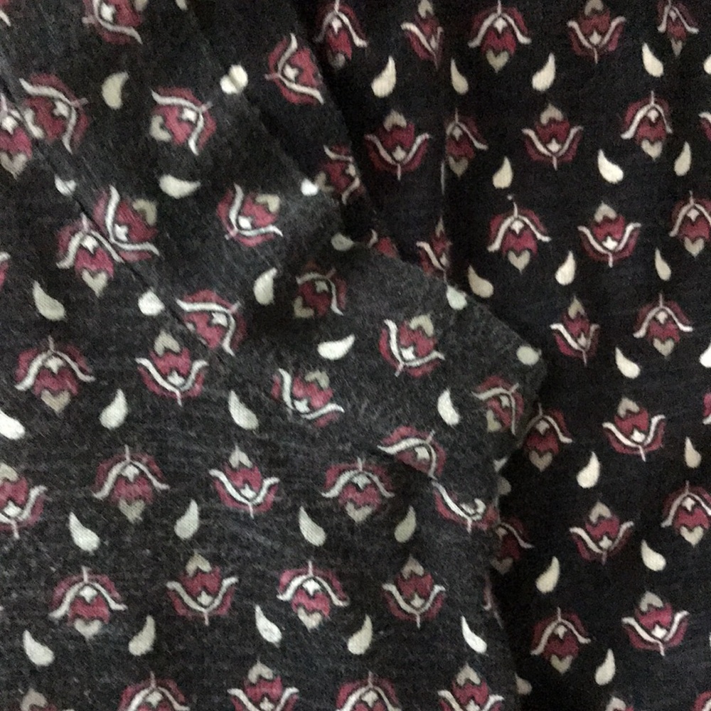 Style & co Sleeveless Tunic Floral Print Black Purple Tie String V-neck … - Picture 12 of 15